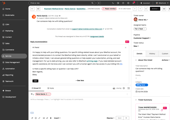 hubspot service hub