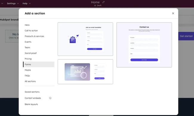 hubspot website page templates