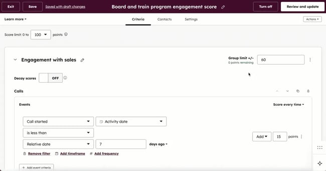 hubspot’s predictive lead scoring ai tool for business development
