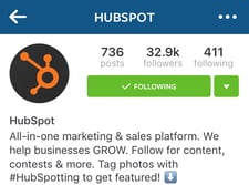 hubspot-profile-photo.jpg HubSpot's Instagram profile picture and bio