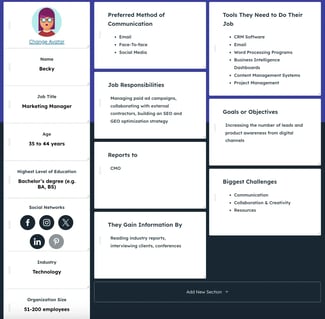 if you don’t have a client persona, you can build a profile using hubspot’s free template