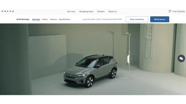 Perfect PPC Landing Page - Volvos Electric Vehicle