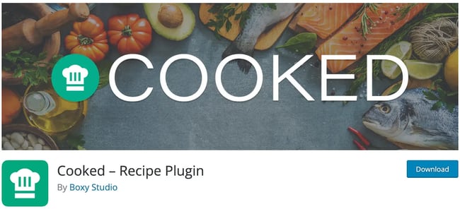 Cooked - Recipe Plugin download page