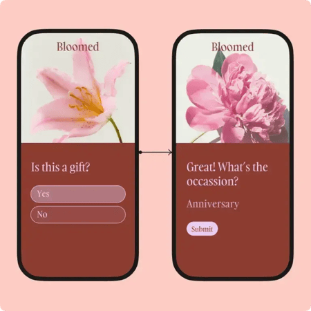 image from typeform showing an interactive lead magnet form