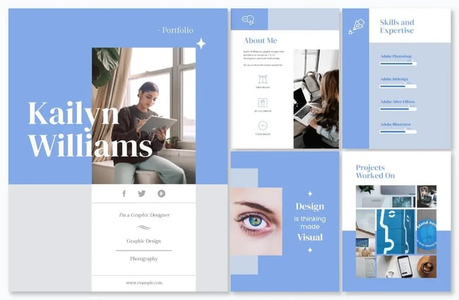 image showing an example of the Kailyn Williams portfolio website theme