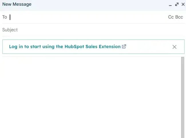 image showing compose email feature with hubspot sales extension