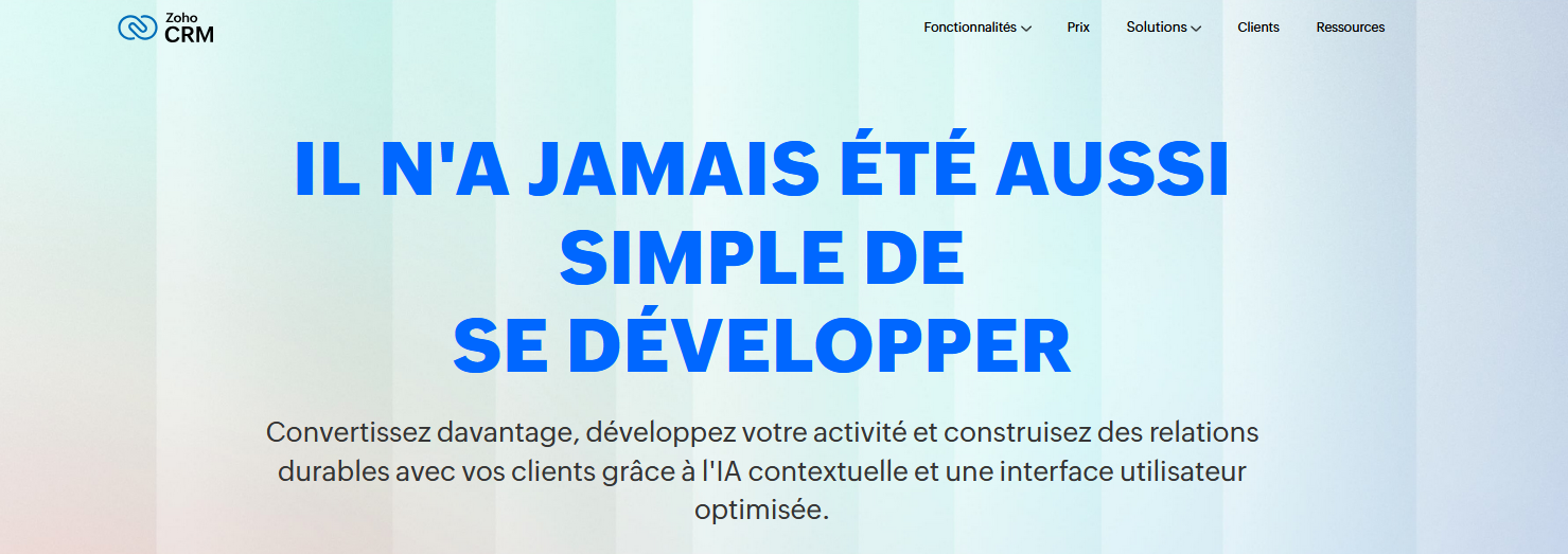 CRM Zoho pour agences marketing