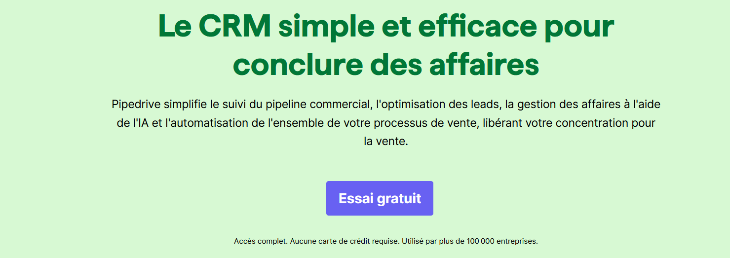 CRM Pipedrive pour agences