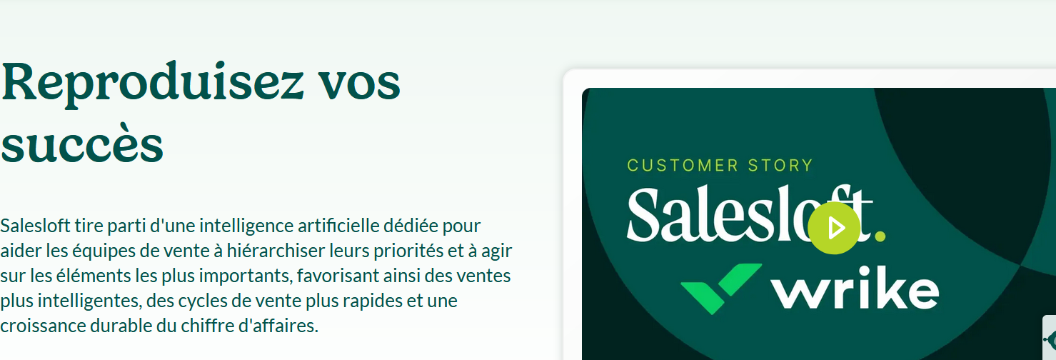 CRM Salesloft engagement moderne
