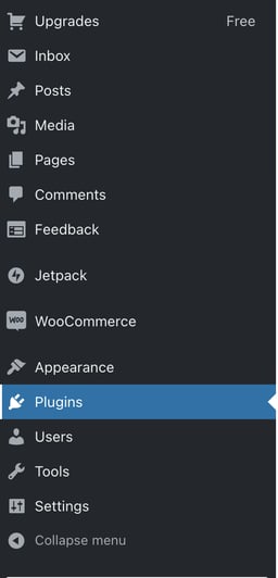 Click Plugins > Add new to add premium plugin to site