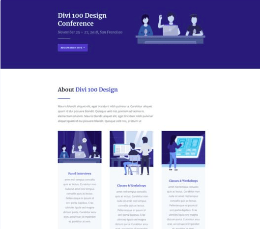 Divi wordpress conference theme