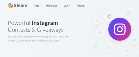 Gleam pour vos tirages au sort Instagram