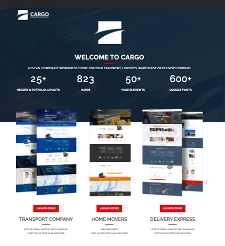 Cargo - WordPress logistics and transportation theme