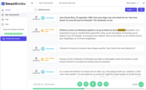 Smart Scribe - Transcription audio