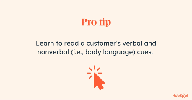 car salesperson pro tip about reading body language
