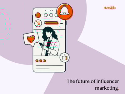 social media influencer represented by an image on the phone
