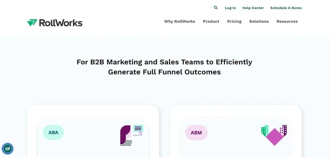 Homepage of the RollWorks ads management tool