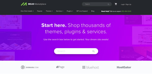 mojo marketplace homepage