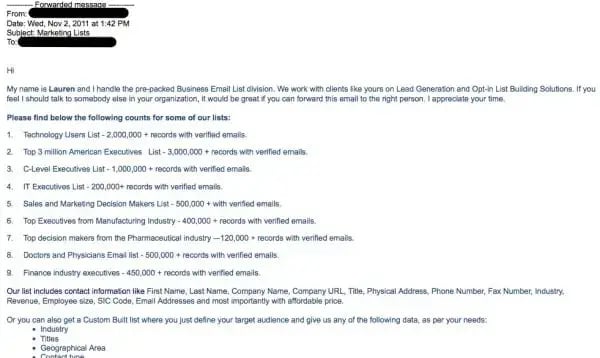 email marketing mistakes, bad subject line example