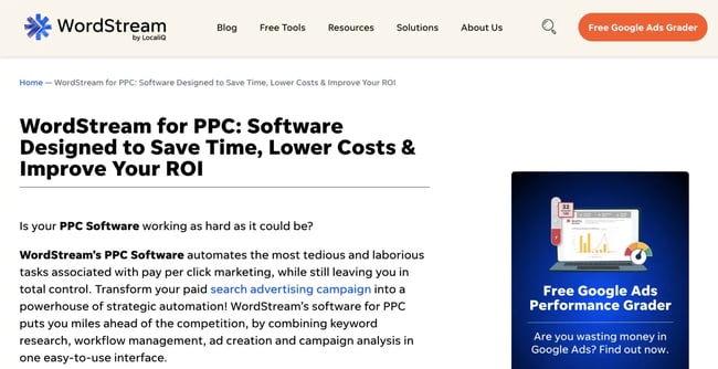 ppc tools, Wordstreams PPC Software