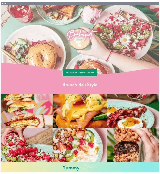 restaurant website templates: bon bouquet caf