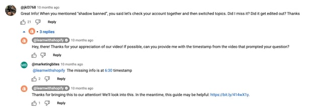 Comment section