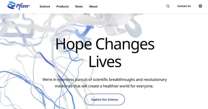 Pfizer PHP website examples