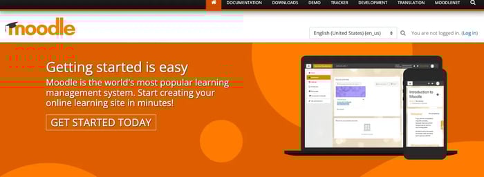 PHP website example - moodle