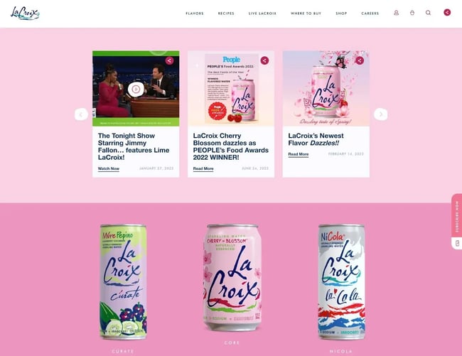 website color themes, la croix