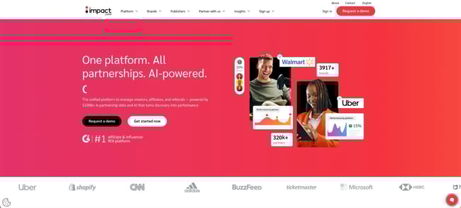 impact partner management platform for attribution tracking