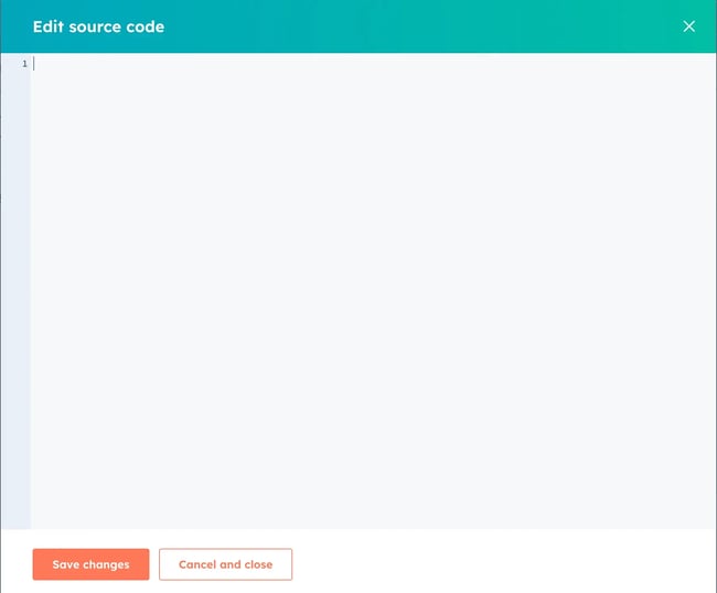 insert embed code on hubspot html editor
