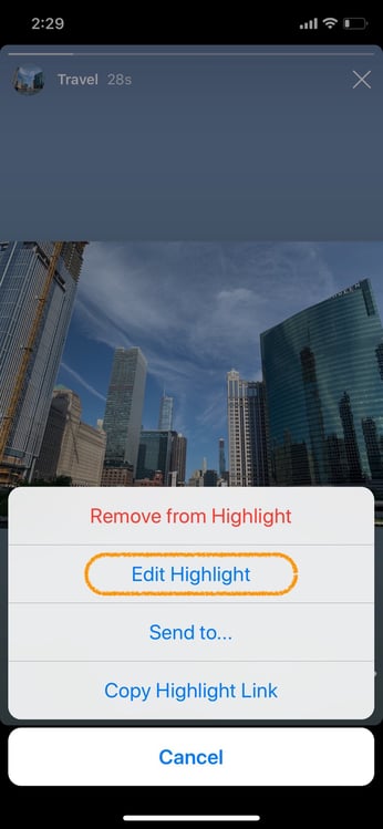 instagram marketing edit highlight