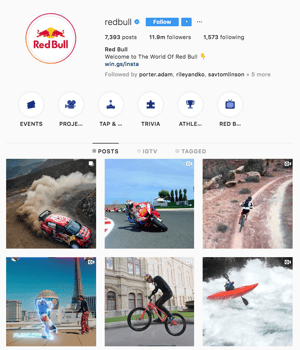 instagram marketing red bull