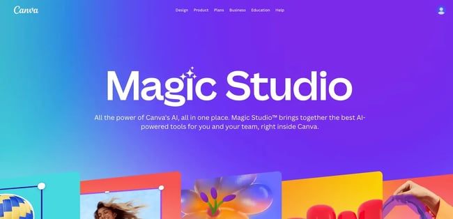 instagram ai tools �� Canva Magic Studio interface showing AI image generation and design tools for Instagram content
