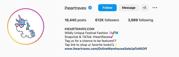 Creative Instagram bio ideas, iheartraves