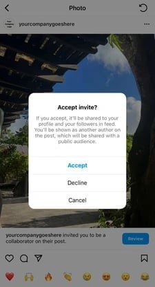 how to create a collab post on instagram: how to accept invite