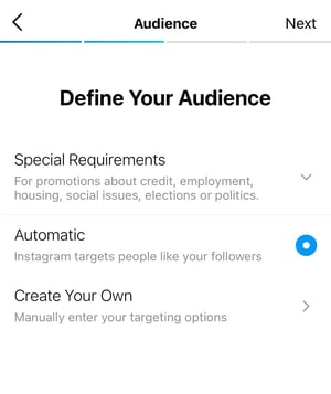 how to use instagram paid promotion: define your audience
