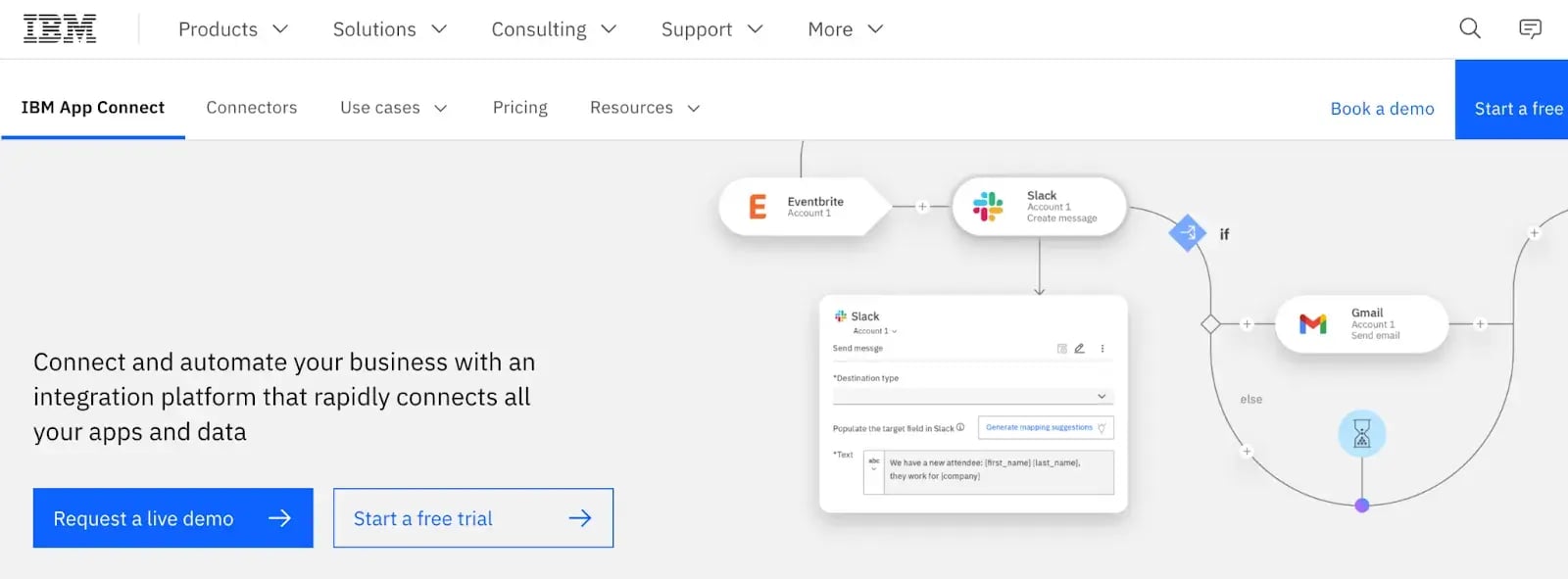 integration automation, IBM App Connect logo