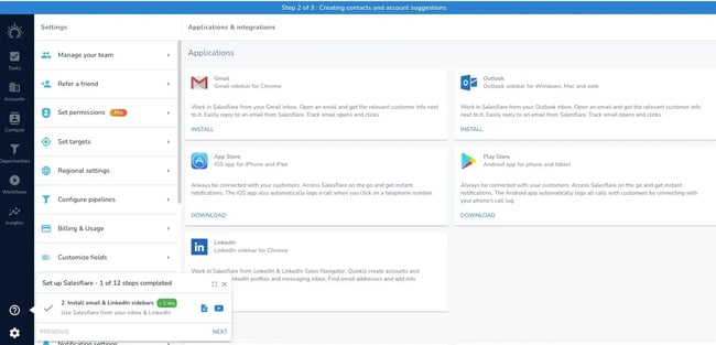 integration options with salesflare