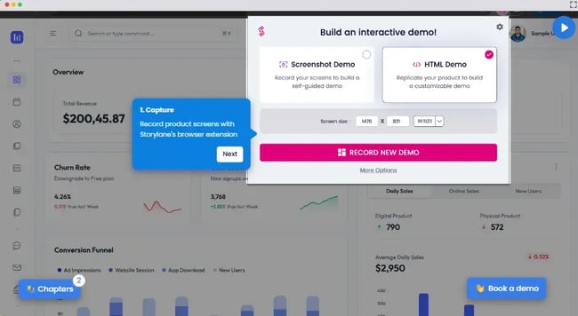 interactive sales tools an automated interactive demo in storylane