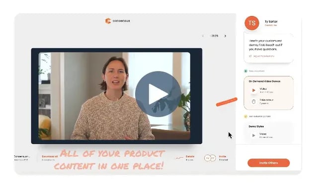interactive sales tools, automated demo in consesus