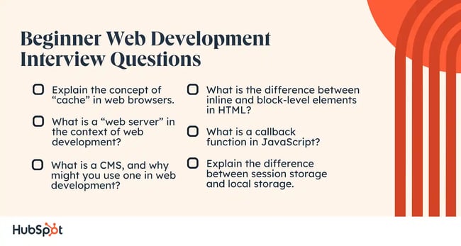 2 line beginner web development interview questions
