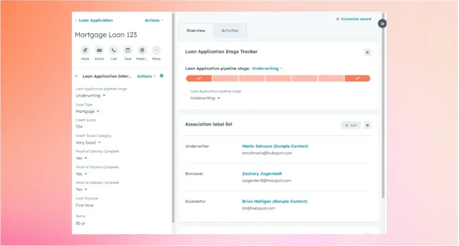 an image showing how HubSpot can be used as a CRM for investment banks