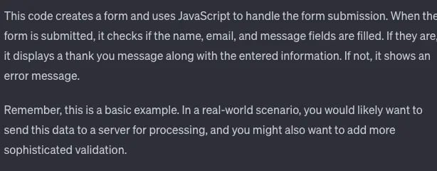 javascript seo, chatgpt disclaimer