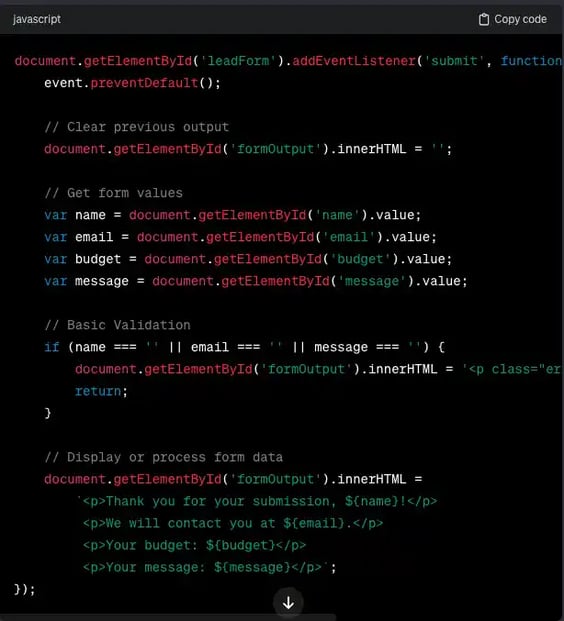 javascript seo, javascript example