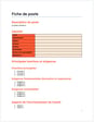 Modèle gratuit de fiche de poste