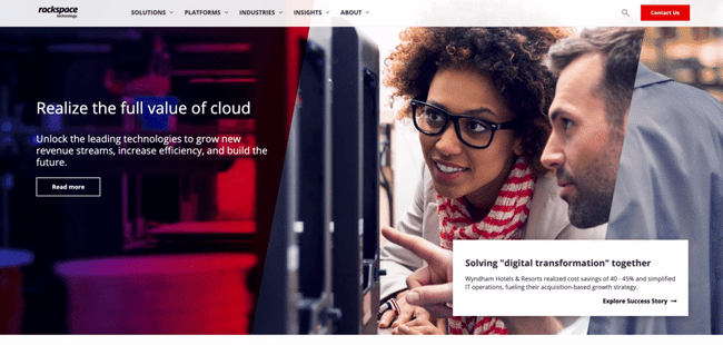 example of a website build with the joomla alternative typo3