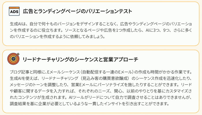 生成AIの使用例