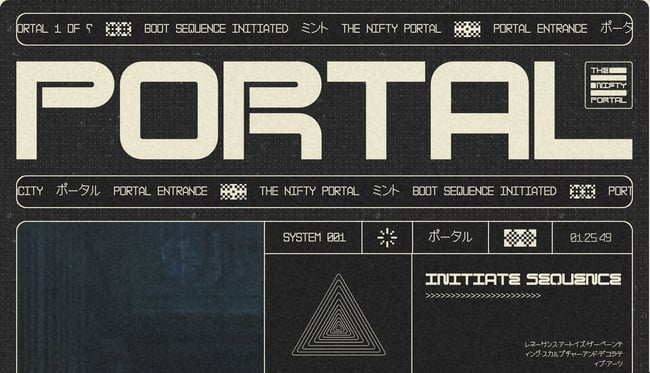Screenshot of the website The Nifty Portal created using the jQuery library.