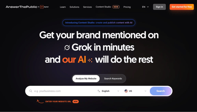 key word research tools for aeo, answer the public